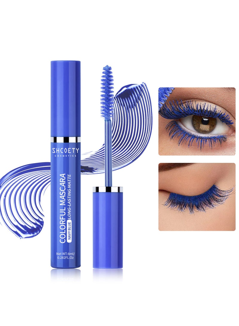 Mascara for Women Sweat Proof Ultra Long Lasting Waterproof Blue