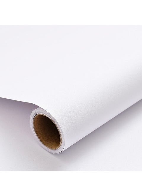 ورق اتصال أبيض لؤلؤي، ورق حائط سميك ذاتي اللصق، فينيل مزخرف مقاوم للماء، 300 × 40 سم