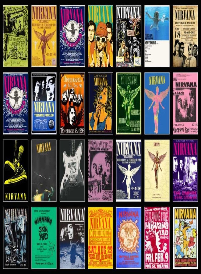 KARTMEN Paper Pack Of 27 Rock Band Wall Collage Retro Nirvana Concert Wall Aesthetic Pictures,Queen Vintage - 4 X 6 Inches Posters For Wall Decoration - Wall Art For Bedroom, Office, Living Room, - Image 1