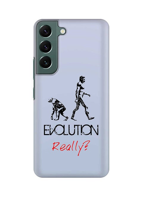 Case for Samsung Galaxy S22+ 5G Slim Snap Classic Series Shield Matte Finish Print - Evolution, Really (Blue)