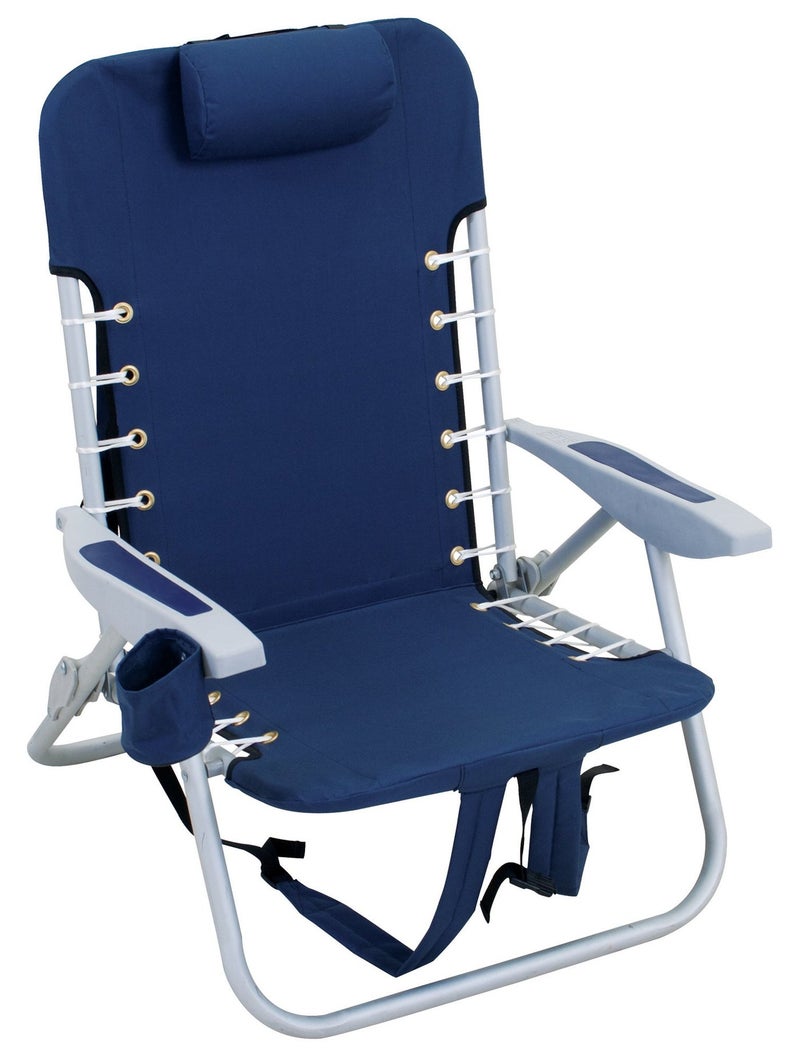 RIO Gear Beach LaceUp Suspension Folding Beach Chair Navy 447 x 255 x 265