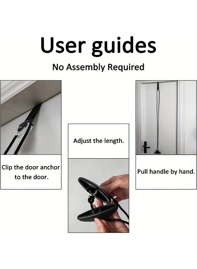 Goolsky Adjustable Shoulder Arm & Back Exercise Rope with Pulley System, 2m-2.5m Length, Portable Fitness Equipment for Post-Surgery Recovery, Durable PVC & Nylon Material, Black - Image 4