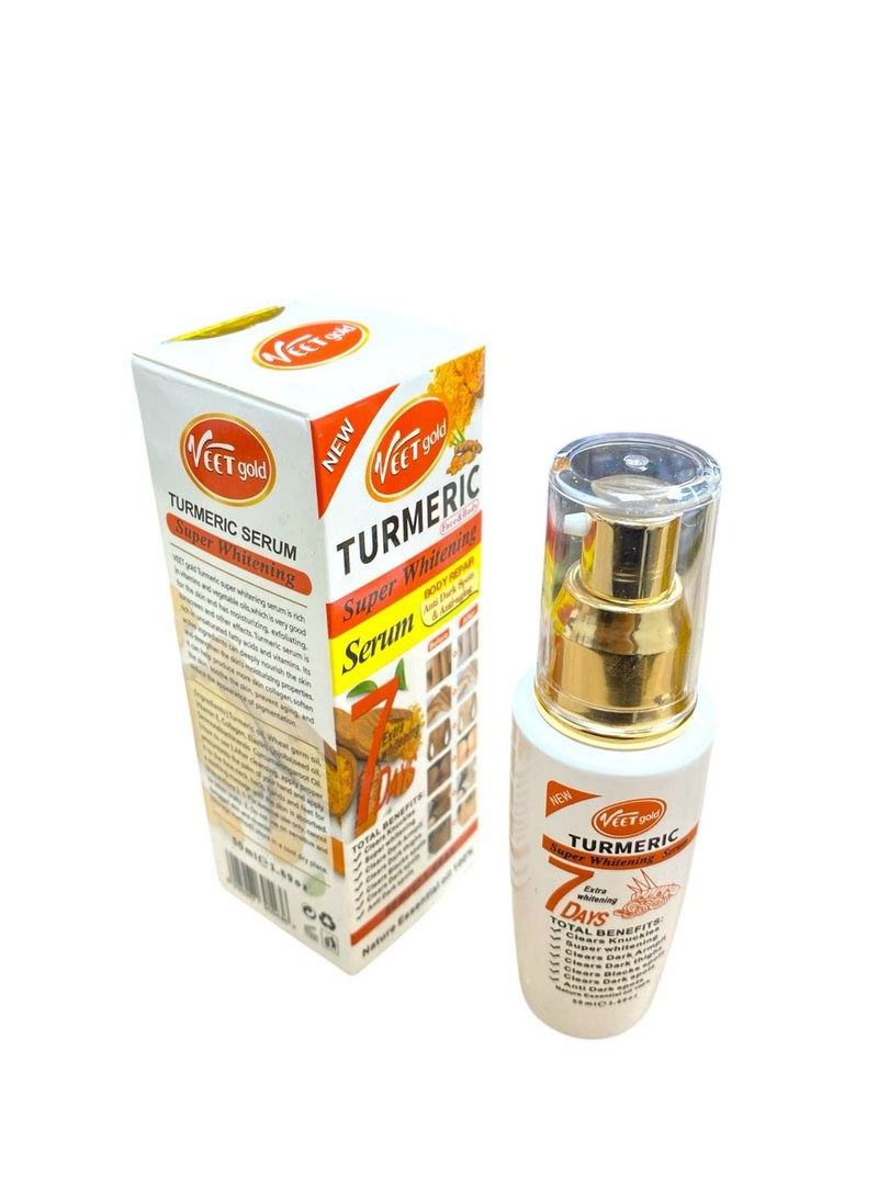 Veet gold Turmeric Super Whitening Face & Body Serum Moisturizing & Repairing Body, 50ml - Image 2