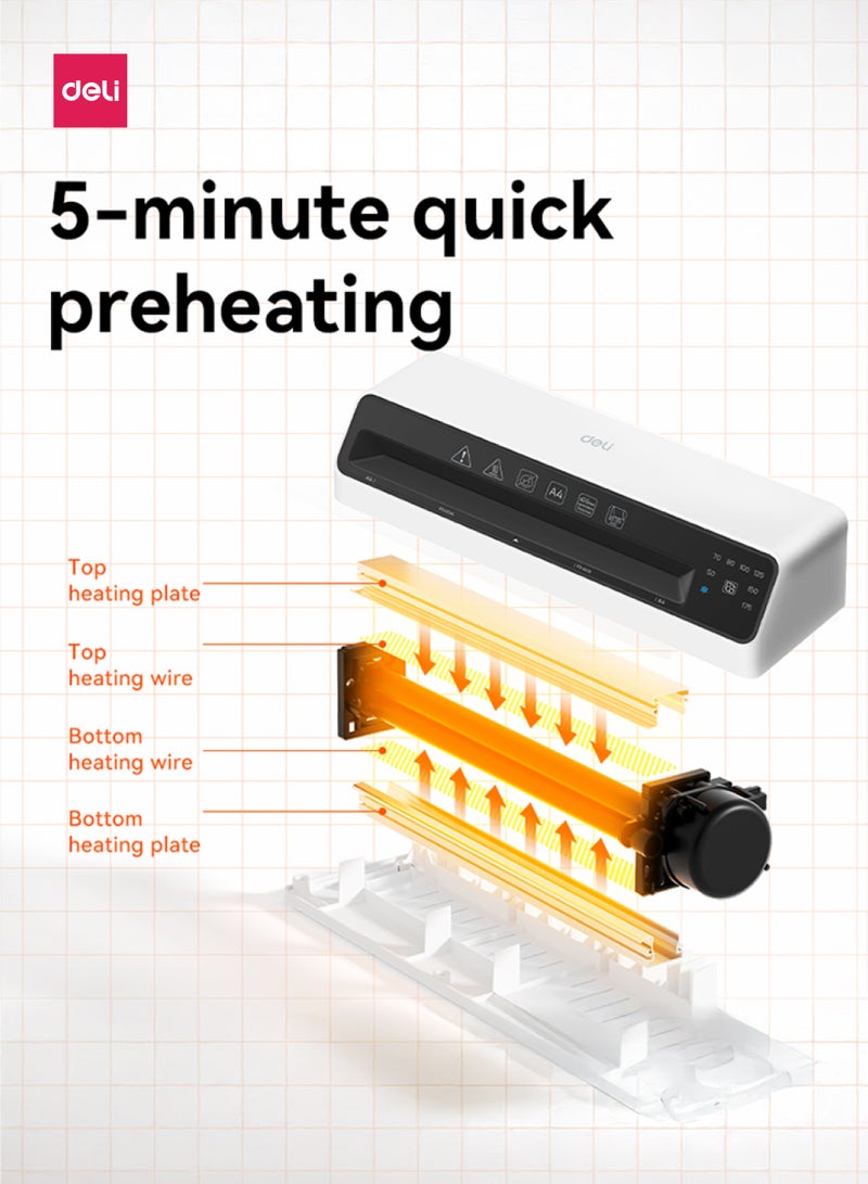 ديلي ماكينة تغليف حراري وبارد T103 مقاس A4، سماكة 50–175 ميكرون، سرعة عالية 300 مم/دقيقة - Image 5