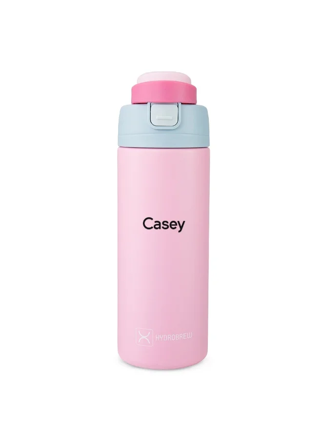 هيدروبرو Hydrobrew Personalized SipSwitch™ Insulated Water Bottle 720ml – Leakproof, Stainless Steel, Straw & Spout Lid -Rose Silk