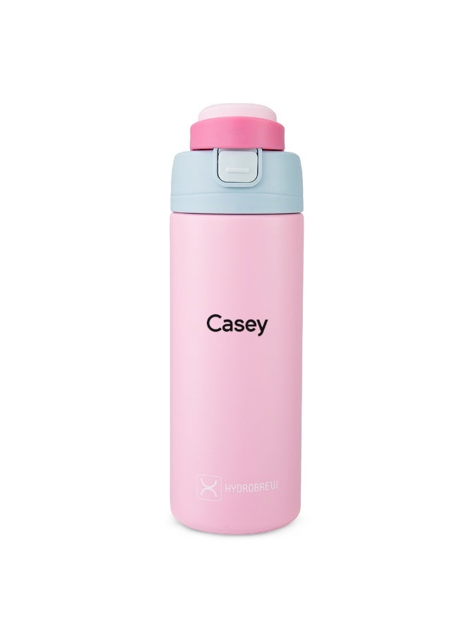 Hydrobrew Personalized SipSwitch™ Insulated Water Bottle 720ml – Leakproof, Stainless Steel, Straw & Spout Lid -Rose Silk - Image 1