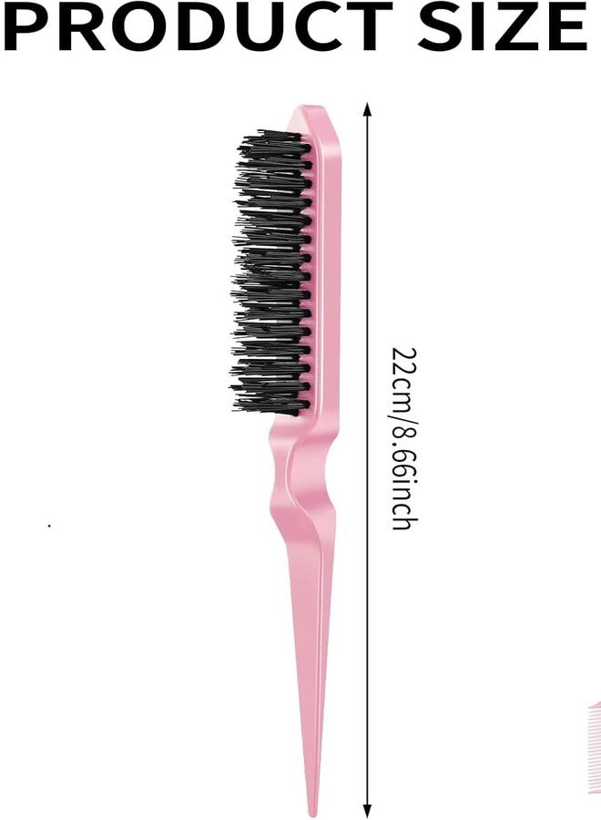 Aternal فرشاة تصفيف الشعر، فرشاة شعر، فرشاة صالون بثلاثة صفوف من الشعيرات، فرشاة مشط ذيل الفأر لتصفيف جذور الشعر - Image 3