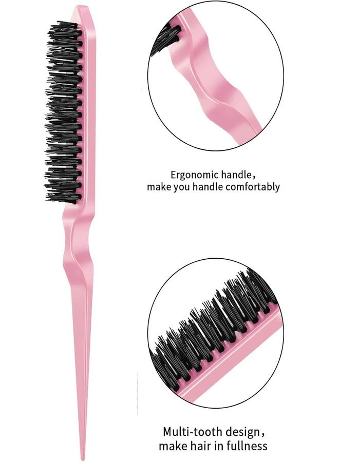 Aternal فرشاة تصفيف الشعر، فرشاة شعر، فرشاة صالون بثلاثة صفوف من الشعيرات، فرشاة مشط ذيل الفأر لتصفيف جذور الشعر - Image 4