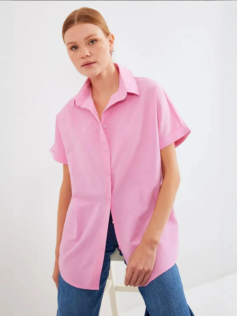 بيغ دارت قميص بوبلين بأكمام قصيرة