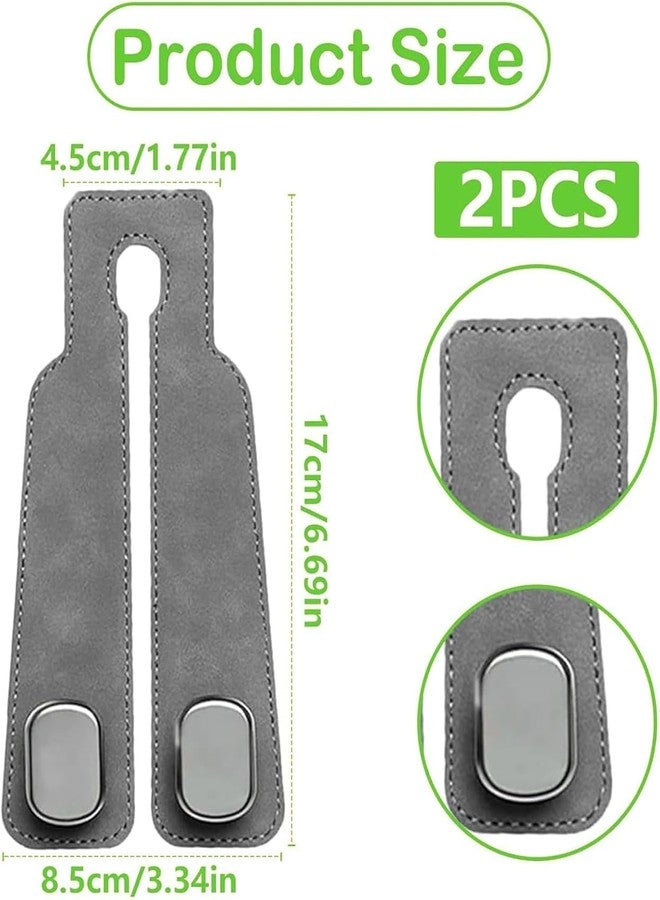 TASMAX Back Seat 2-in-1 Leather Hanger Hook car Interior Accessories Bag Holder Headrest Hanger with Hooks Car Seat Storage Hooks for Bags Car Seat Storage Hooks for Bags, Purses, Phone (Pack of 2) - Image 2