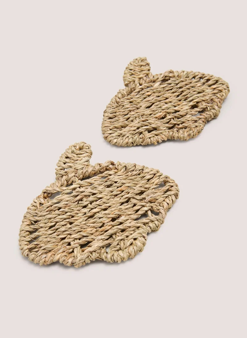 Matalan Neutral Pumpkin Woven Coasters