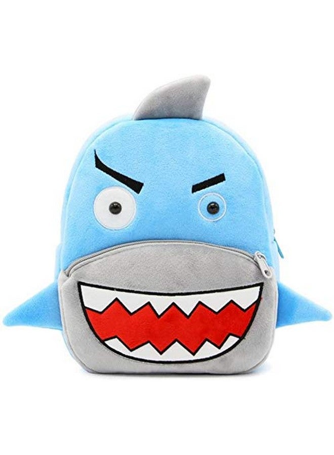 blue tree Kids School Bag Soft Plush Backpack Cartoon Bags Mini Travel Bag for for Girls Boys Toddler Baby Cute Dog & Shark - Image 3