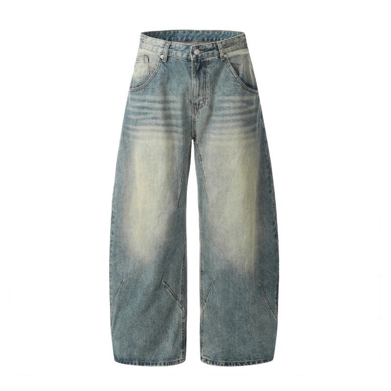 Unisex Classic Denim Jeans Loose Fit Daily Outdoor Wear - Image 1