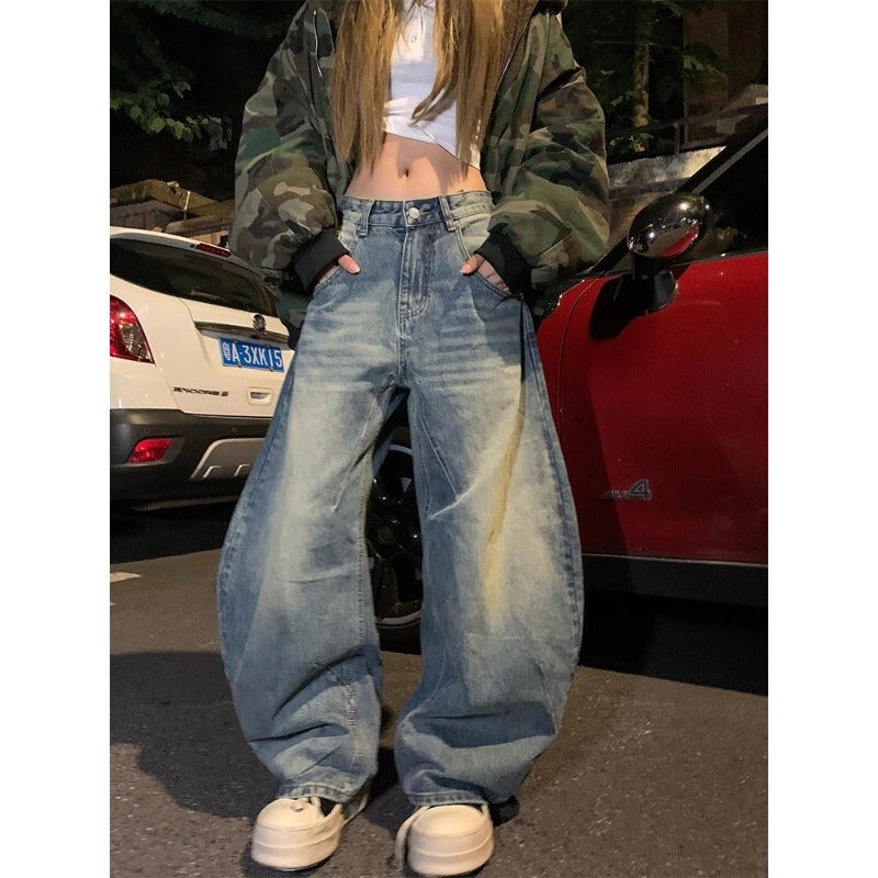 Unisex Classic Denim Jeans Loose Fit Daily Outdoor Wear - Image 4