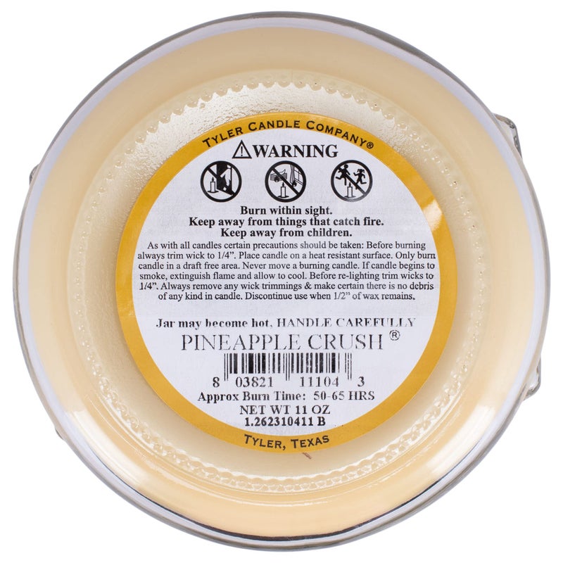 Tyler Candles - Pineapple Crush Scented Candle - 11 Ounce 2 Wick Candle,Neutral - Image 4