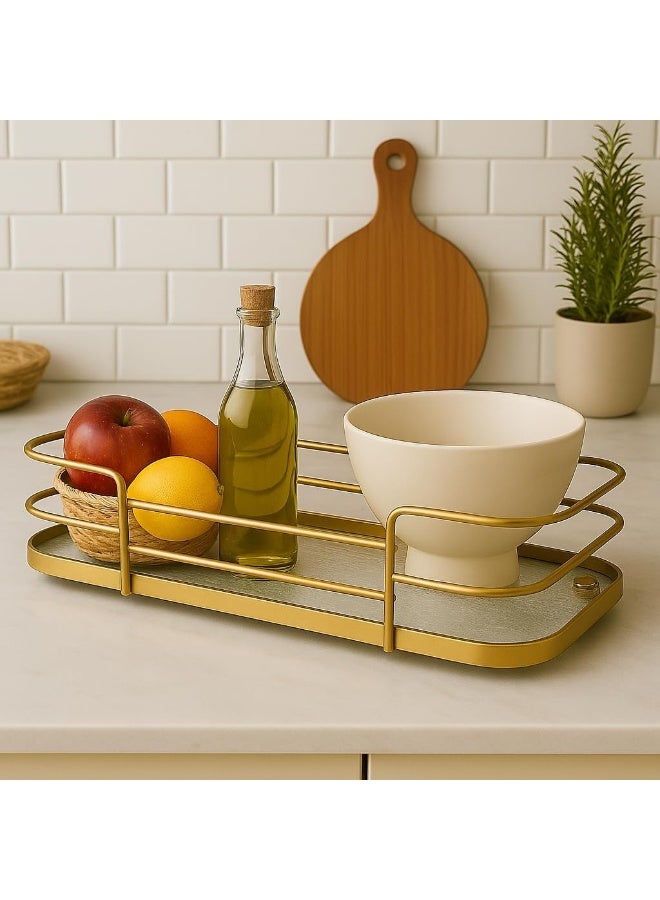 BS B&S Wall Mount Gold Metal Bathroom Shelf - Image 5