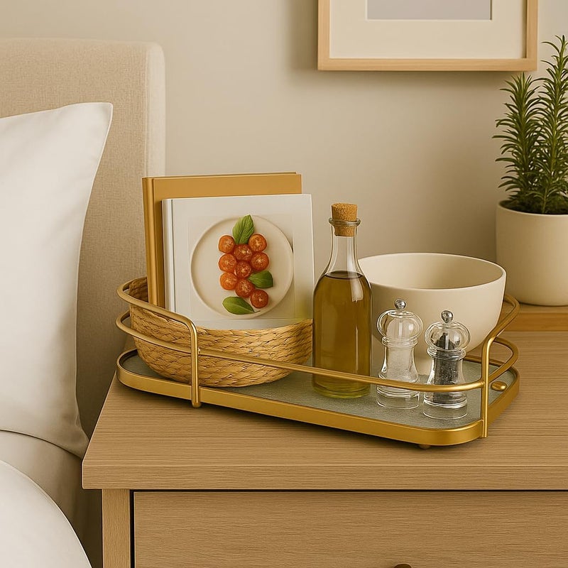 BS B&S Wall Mount Gold Metal Bathroom Shelf - Image 3