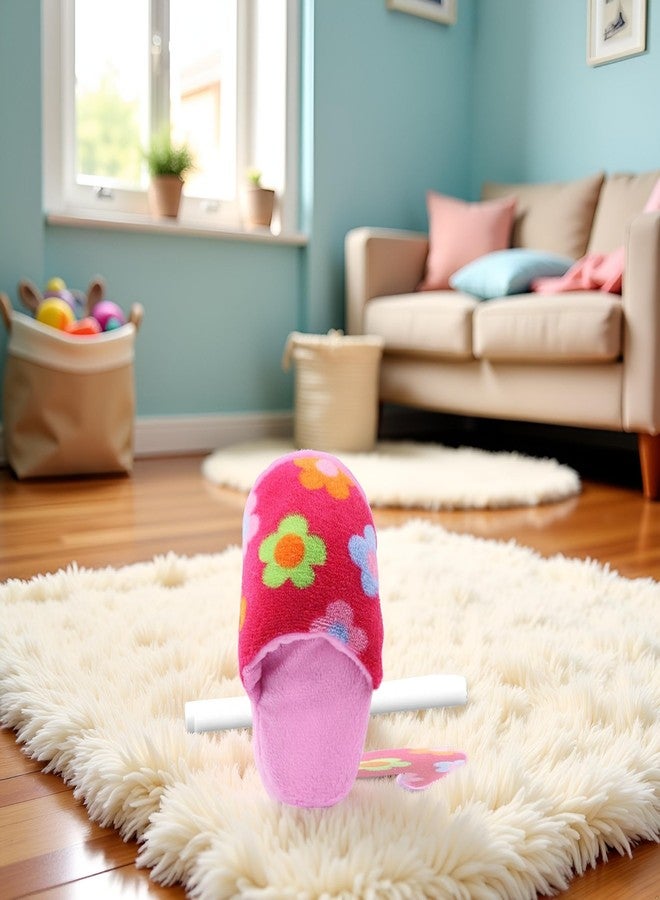 Zhuluck 1Pc Pink Cute Pet Puppy Dog Cat Slipper Shape Plush Chew Play Toy Flip-Flops Squeaky Toys Dog Squeak Toys Pet Supplies, Fun for Indoor Puppies and Senior Pups, Plush No Mess Chew and Play - Image 5