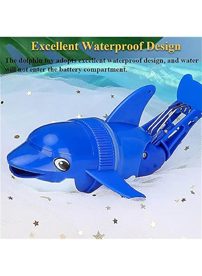 Electric Rollover Dolphin Bath Toy, Bathtub Rolling Fish Toy Tubmling Dolphin Tub Toy Swimming Dolphin Bathtub Toy Simulated Fish Water Toy (Blue) - Image 4