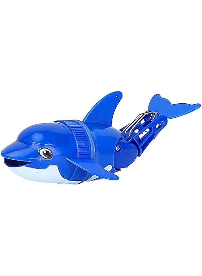 Electric Rollover Dolphin Bath Toy, Bathtub Rolling Fish Toy Tubmling Dolphin Tub Toy Swimming Dolphin Bathtub Toy Simulated Fish Water Toy (Blue) - Image 1