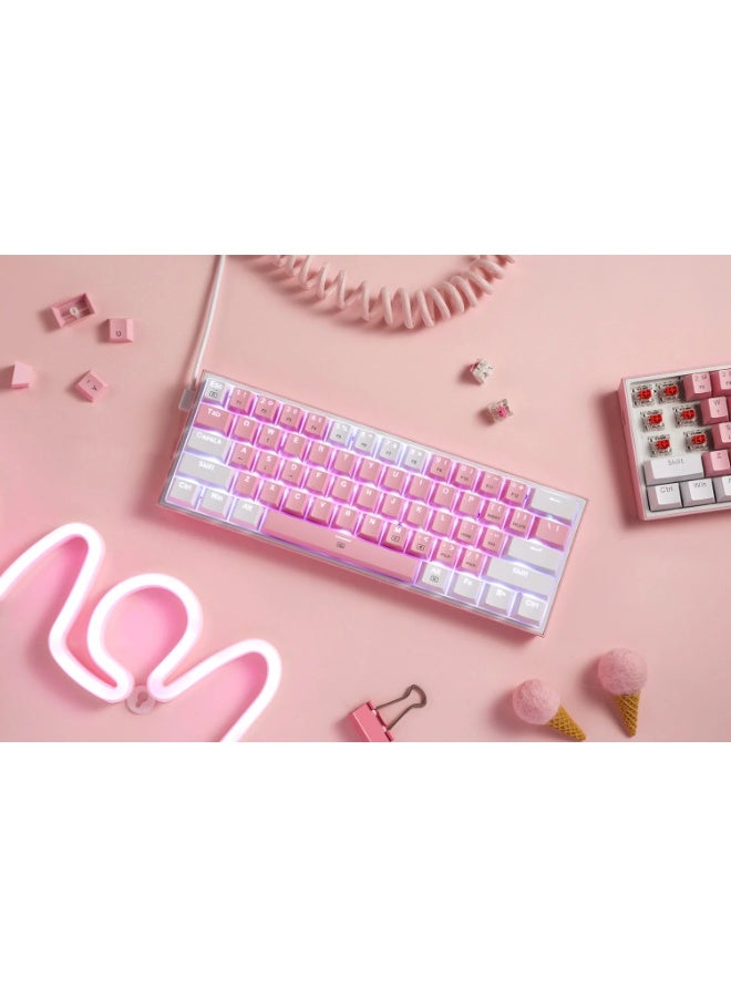 REDRAGON K530 Draconic 60% Bluetooth/Wired Mechanical Keyboard, 61 Keys, Hot Swappable RGB Gaming Keyboard with Tactile Brown Switch, for Windows/Mac/Android - Image 3