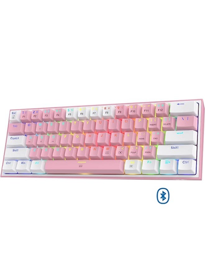 REDRAGON K530 Draconic 60% Bluetooth/Wired Mechanical Keyboard, 61 Keys, Hot Swappable RGB Gaming Keyboard with Tactile Brown Switch, for Windows/Mac/Android - Image 1