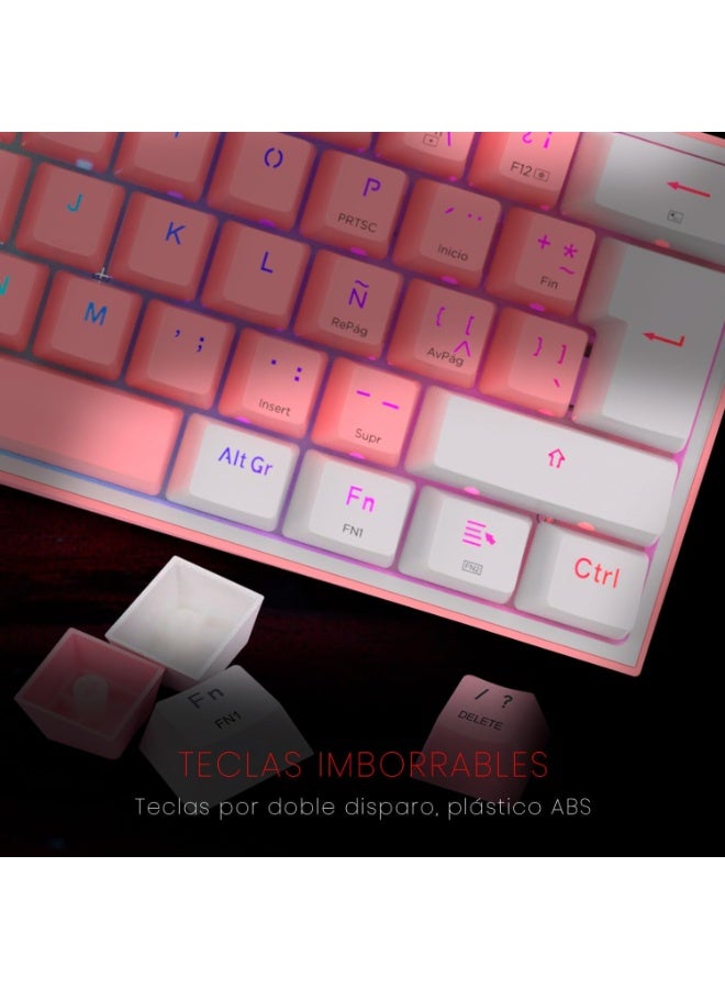 REDRAGON K530 Draconic 60% Bluetooth/Wired Mechanical Keyboard, 61 Keys, Hot Swappable RGB Gaming Keyboard with Tactile Brown Switch, for Windows/Mac/Android - Image 5