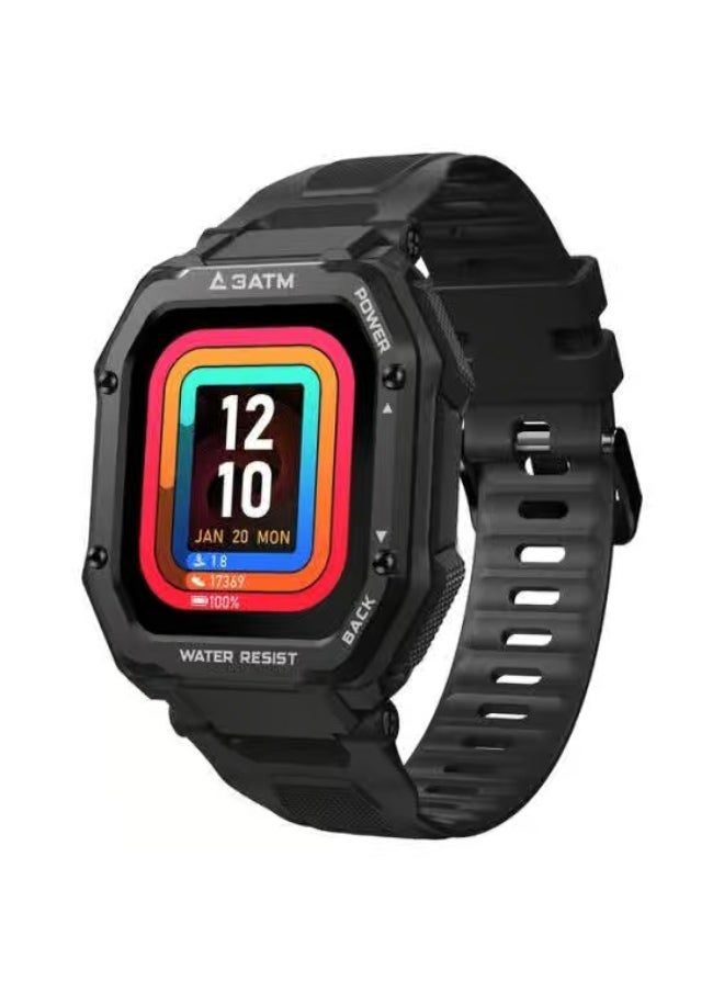 KOSPET - Rock Rugged Smart Watch, 1.69 Inch TFT Display - Black - Image 1