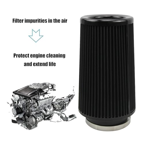 RYANSTAR RACING RYANSTAR Universal Clamp-On Air Filter Three Different Size 3in 3.5in 4 in High Flow Round Tapered Cone Closed-Top Cool Air Filter Cleaner Fit Compat - Image 5