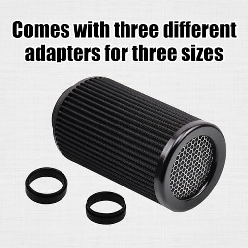 RYANSTAR RACING RYANSTAR Universal Clamp-On Air Filter Three Different Size 3in 3.5in 4 in High Flow Round Tapered Cone Closed-Top Cool Air Filter Cleaner Fit Compat - Image 3