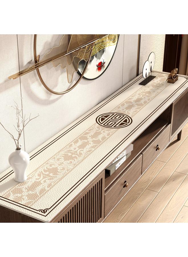 Bluejw TV Cabinet Protective Mat New Chinese Shoe Cabinet Countertop Anti-Dirty Mat Light Luxury High-Level Entrance Sideboard Dispable Tablecloth - Image 1