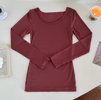 Versatile Acid Bathing Skin High Elasticity Seamless Thin Heat Self-Generating Slimming Autumn Suit Long Sleeve Warm Thermal Und Black pants  - Image 4