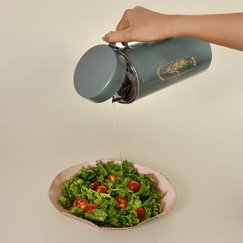 Elan Pour & Dizzle Stainless Steel Oil Dispenser, 1 Litre Leak Proof Oil Container for Cooking Oils (Olive Oil, 1000ml, Moss Green) - Image 4