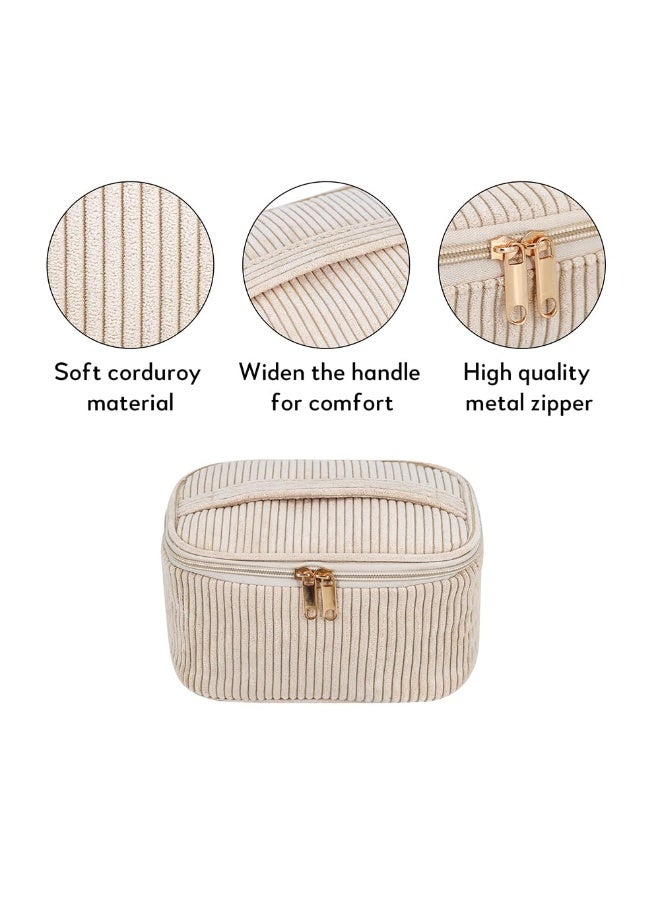 طقم حقائب مكياج من 4 قطع - حقائب مستحضرات تجميل، وحقائب مكياج، وحقائب أدوات زينة للنساء والفتيات، مثالية للسفر ورحلات العمل والتنظيم اليومي - Image 3