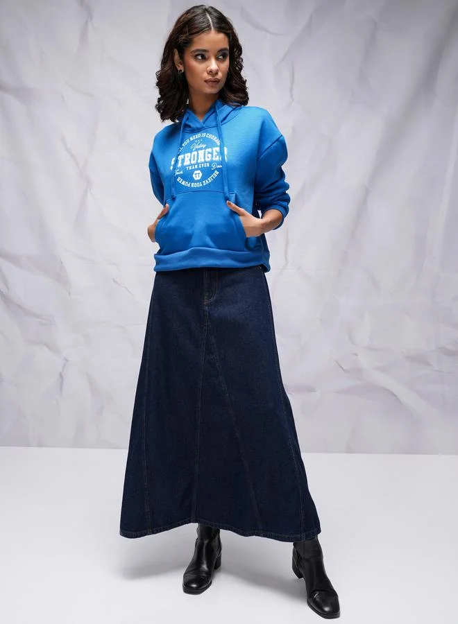 Tokyo Talkies Graphic Print Relaxed Fit Hoodie by Styli