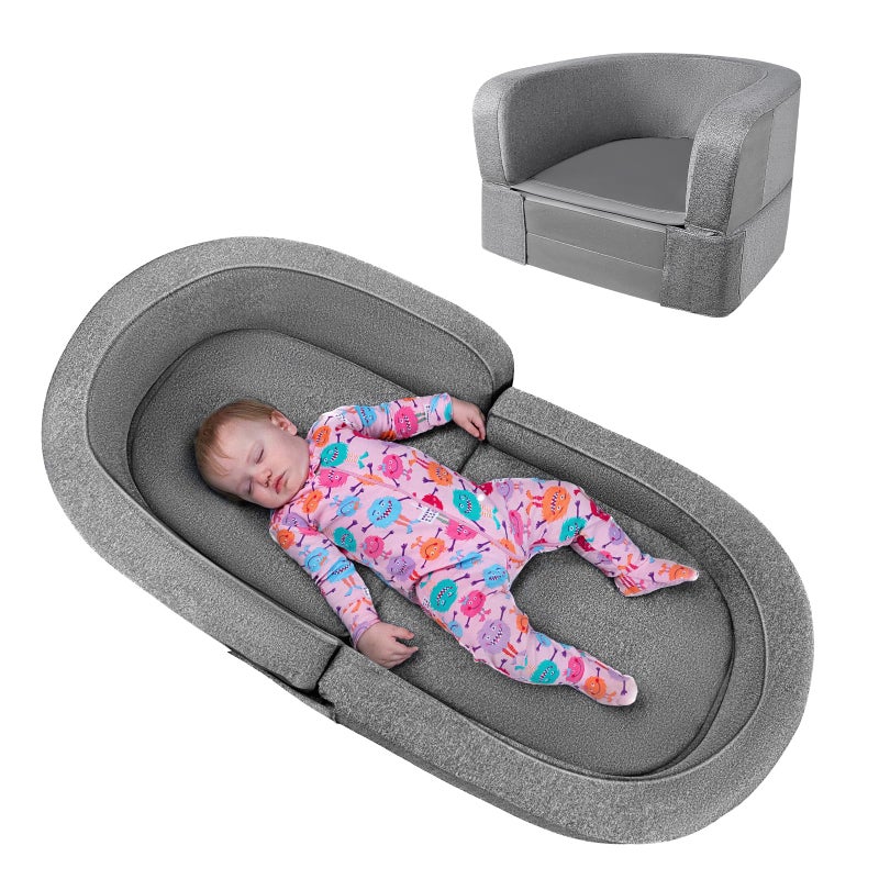 RONBEI Toddler Travel Bed 2in1 Kids Travel Beds Sofa Chair Foldable Portable Toddler Bed