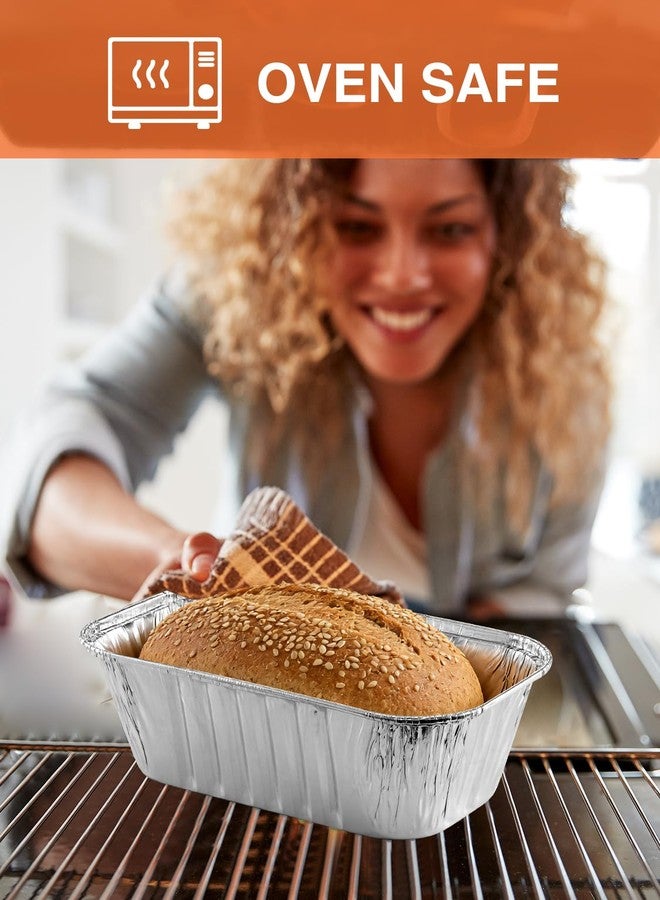 NEEBAKE 30 Pack 6x3.5x2 Disposable Aluminum Loaf Pans - 1 Lb Mini Loaf Pans, Small Aluminum Tin Foil Baking Pan, Food Containers for Baking, Cakes, Bread, Meat, Loaves - Image 4