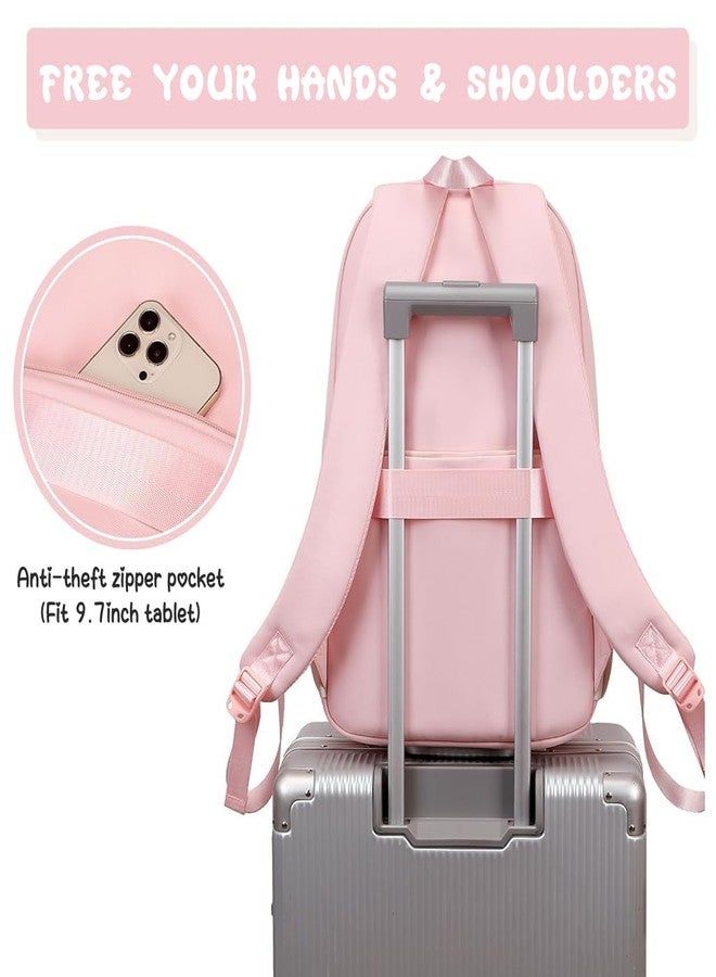 PALAY® School Bag for Girls Kawaii Pink School Book Bag Multi Compartment 15.6 inches Travel Backpack - Image 5