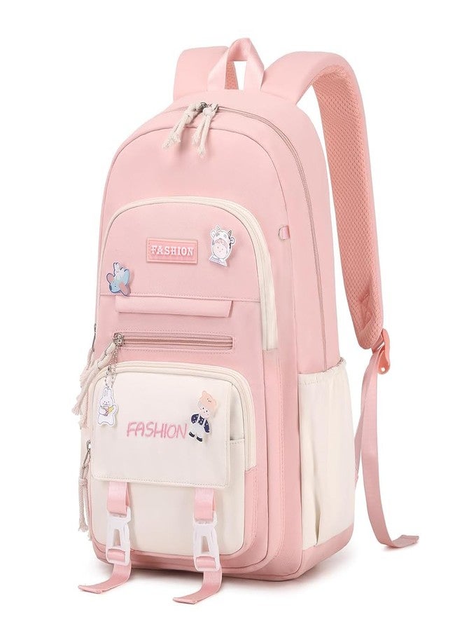 PALAY® School Bag for Girls Kawaii Pink School Book Bag Multi Compartment 15.6 inches Travel Backpack - Image 1