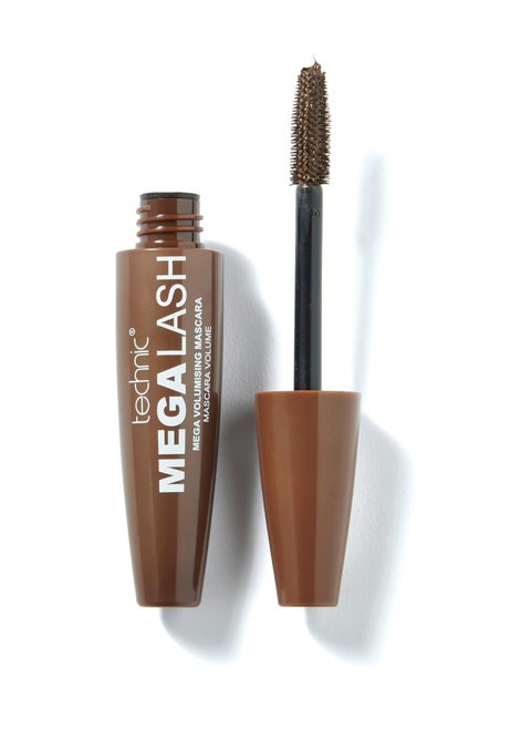 Mega Lash Brown Mascara Vegan Brown Hard Wearing Smudge Proof Lash Building Formula For Volume Glam Lashes 12ml
