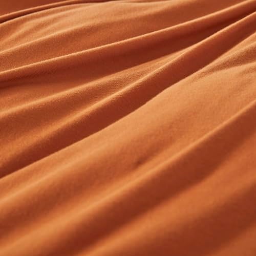 H HOUSEHOLD Household 100% Jersey Cotton Queen Size Pillowcase 20”x30” - Light Weight, Comfortable, Super Soft Pillow Case with Envelope Closure Set of 2 (Burnt Orange, Queen Size Pillowcase) - Image 5