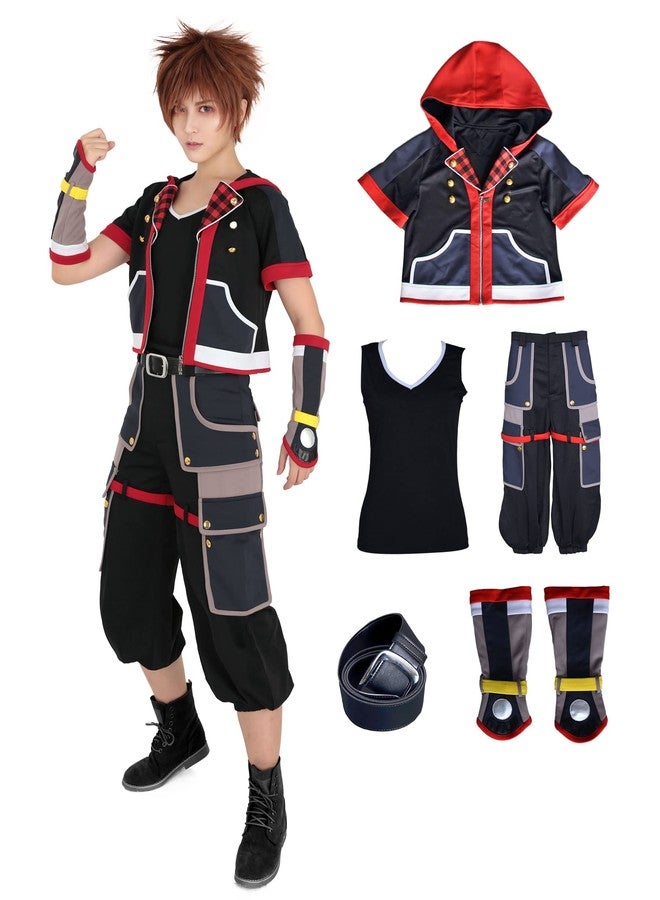miccostumes Men's Hearts Cosplay Costume Halloween Outfit Jacket Pants Belt (M) - Image 1