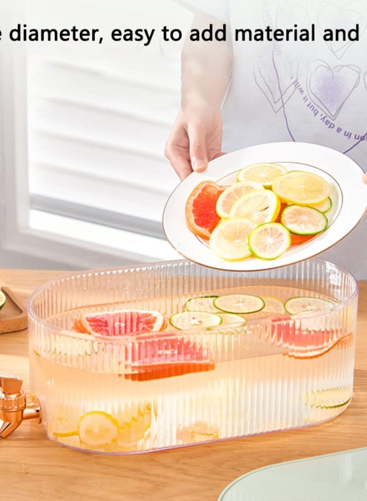 Zikra Drink Dispenser, Transparent Beverage Dispenser With Spigot, 1.4 Gallon Iced Juice Lemonade Fruit Tea Dispenser For Party Daily Use, Milk Dispenser For Fridge Gallon, Small Water Dispensers - Image 3