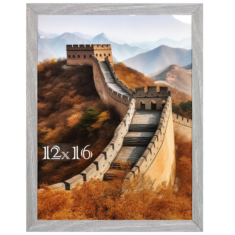 Picrit 12x16 Picture Frame  Photo Frame for Wall Mounting Diaplay  Gray - Image 1