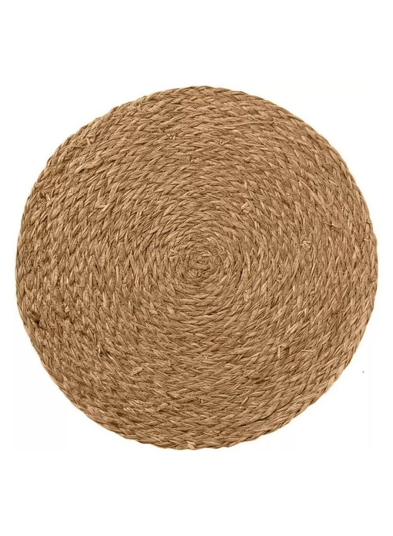 Generic Natural Woven Round Placemats – Rustic Jute Dining Table Mat – Heat-Resistant Decorative Charger Plate Base for Kitchen, Dining Room, or Restaurant Use – Easy to Clean - Image 1
