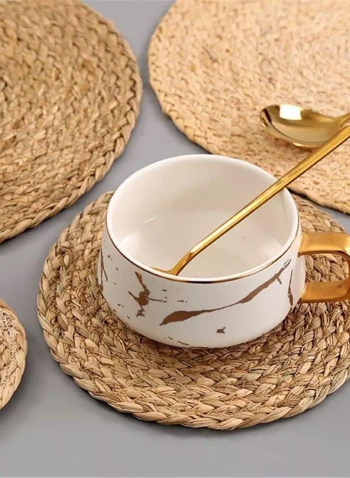 Generic Natural Woven Round Placemats – Rustic Jute Dining Table Mat – Heat-Resistant Decorative Charger Plate Base for Kitchen, Dining Room, or Restaurant Use – Easy to Clean - Image 5