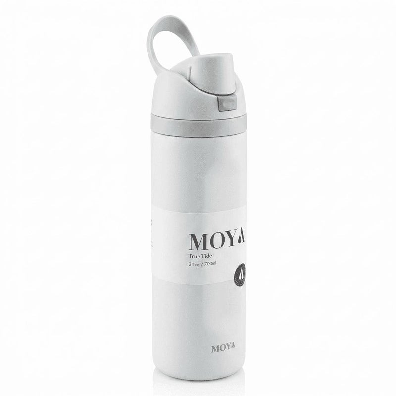 Moya "True Tide"  24oz Insulated Sustainable Water Bottle White - Image 3