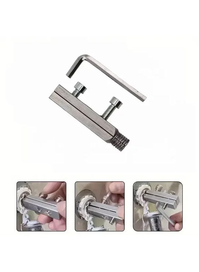 Faucet Angle Valve Disconnector Plumbing Repair Tool Portable Fitting For Water Pipe Tap Screw Cutting PP PEP Line Breakage Color As Shown - Image 2