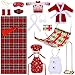 Glimin 1 Set Christmas Doll Accessories Kits 2026 Includes Apron Chef Hat Hammock Swing Sleeping Bag Bathrobe Sweater Dress Headwear Scarf Ear Muffs Eye Mask Glasses ShoesSnowflake - Image 2