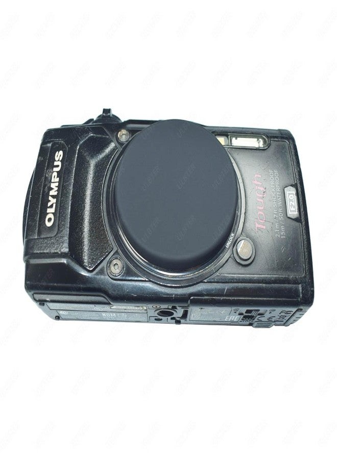 ULBTER [2 Pieces] Rubber Lens Cover cap for Olympus Tough TG-7 TG-6 TG-5 Red/Black Camera, TG7 T6 TG5 Lens Cap Accessory - Image 4